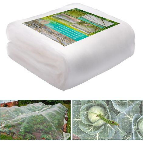 2,5 x 10m Filet Anti Insectes pour Potager, 25㎡ Filet Tunnel Potager Filets pour Jardin Découpable, Filet de Protection Contre Les Insectes, Les légumes, Les Fruits, Les Fleurs (1/5)