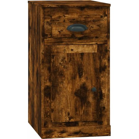 Maison Exclusive - Mobiletto con Cassetto Rovere Fumo 40x50x75cm Legno Multistrato