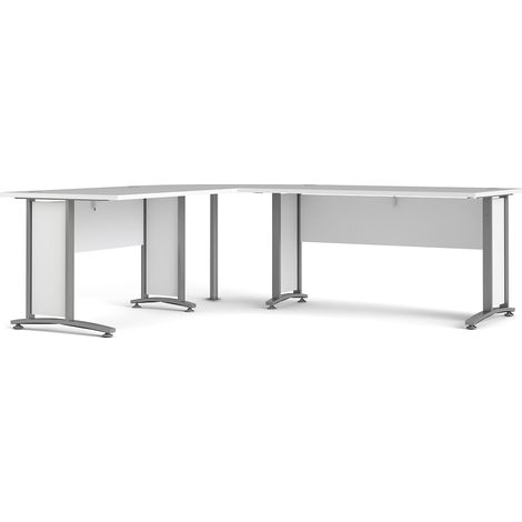 Prisme Eckschreibtisch  weiss
