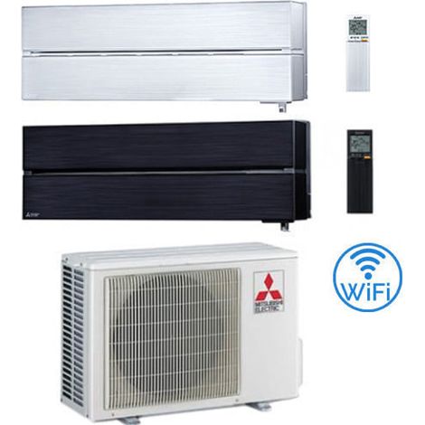 Climatizzatore Condizionatore Mitsubishi Kirigamine Style Wifi R32 Bianco Perla e Nero Dual Split Inverter 12000 + 18000 BTU con U.E. MXZ-3F54VF Classe A+++/A++ (1/5)