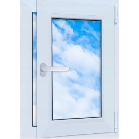 Ventana de PVC blanca de 50x70 mm, nueva, oscilobatiente, doble acristalamiento, RU. (1/5)