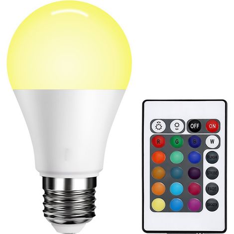 LAMPADINA LAMPADA LED 5W WAT RGB CON TELECOMANDO LUCE COLORI MULTICOLOR E27 (1/4)