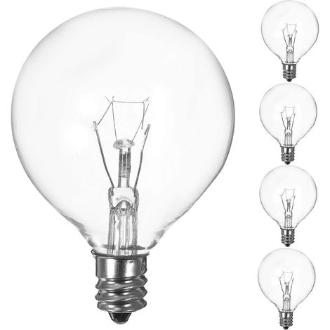 Stück Lavalampen-Glühbirnen G50 220V-230V 25W E12 Wachs-Warmlicht-Glühbirnen-7x5x5cm-transparent color (1/4)