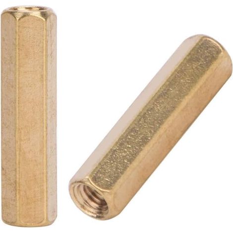 Entretoise en laiton pour carte mère Accessoires d'écrous hexagonaux d'accouplement M3 2 voies M3x5/6/8/10/12/15/20-50 (M320 (100 pieces sold)) (1/5)