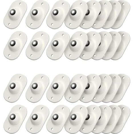Roulettes auto-adhésives en acier inoxydable avec rotation à 360 (1/5)