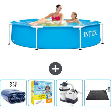 Piscine Intex Cadre Rond - 244 x 51 cm - Bleue - Incluse Accessoire CB69 (1/5)