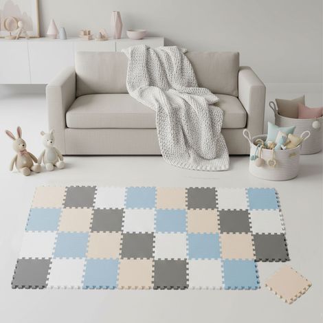 36 Teile Spielmatte Baby Puzzlematte 30x30 Krabbelmatte Bodenmatte Kinderzimmer