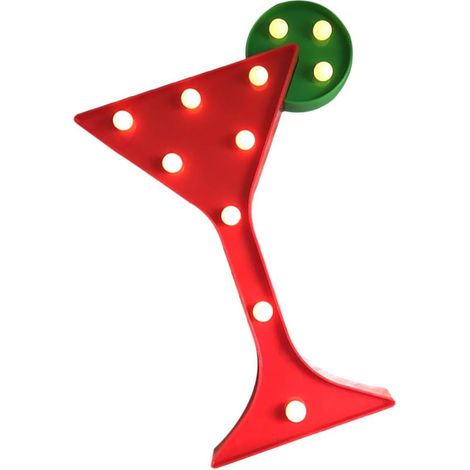 ce Lampe De Table Led Forme De Verre Vin Lampe De D coration (1/5)