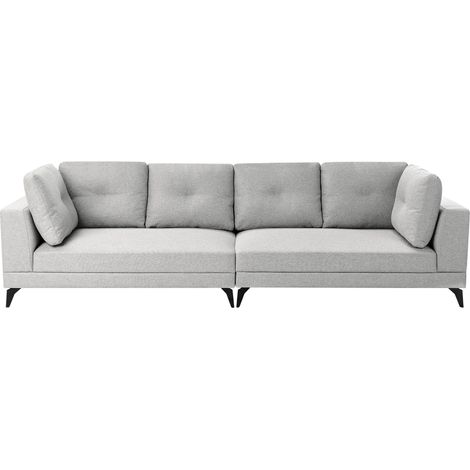 Sofa 4-Sitzer MARUM Kunstleinen Grau (1/5)
