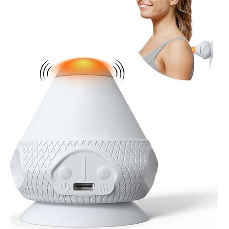 Appareil de massage vibrant pour points de pression, appareil de massage chauffant pour points de pression, balles de massage à ventouse pour soulager les douleurs musculaires et compresses chaudes (1/5)
