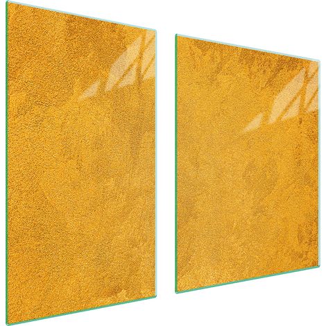 ASSIETTE EN VERRE et PLANCHE À DÉCOUPER 100x52 OR (1/5)