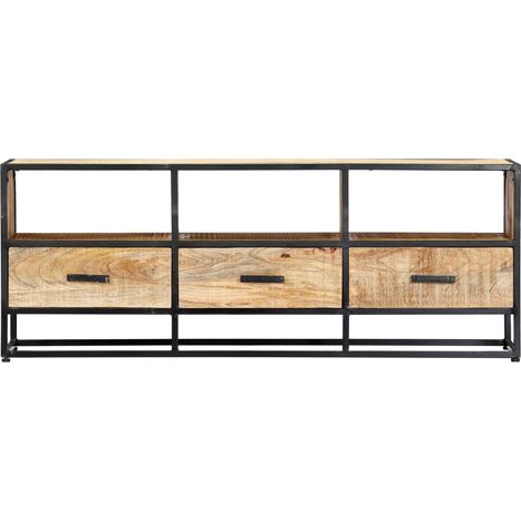Maison Exclusive - TV-Schrank 120x30x45 cm Massivholz Mango (1/5)
