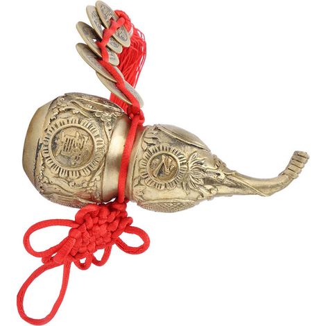 Gourde Feng Shui en Laiton - Symbole de Prospérité et Élément Décoratif Porte-Bonheur (1/5)