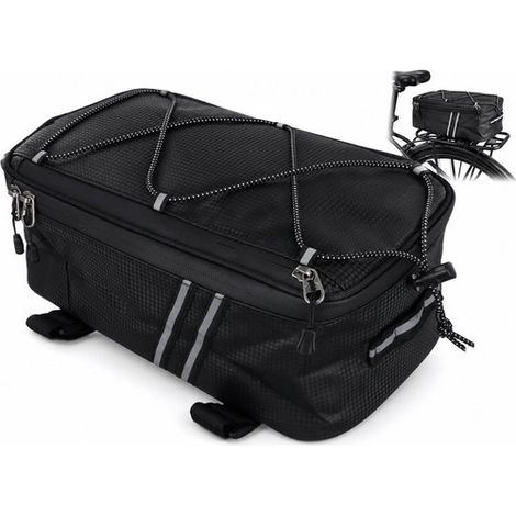 Sacoche de porte-bagages – 8 L – PU – Bandes réfléchissantes – Vélo électrique (1/5)