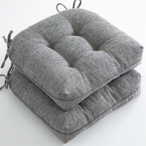 Coussin De Chaise - 40 x 40 x 10 cm - Pour Salle À Manger Bureau Chambre - Lot De 2 (1/5)