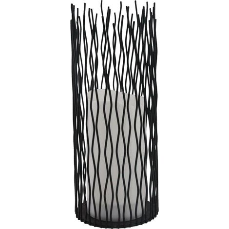 Lampe décorative LED XL noire 35cm IP44 piles Polux (1/5)