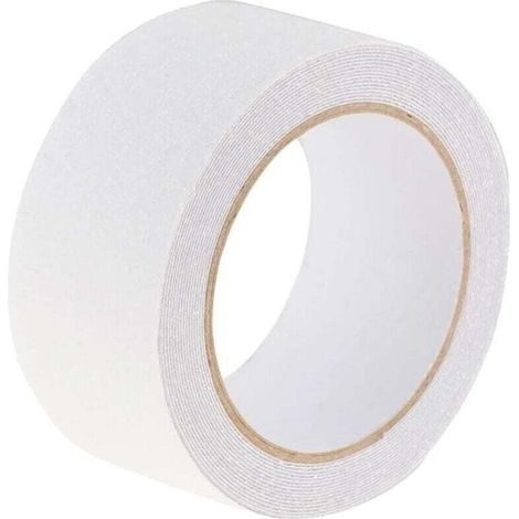 Ruban antidérapant, XU, 0,5 cm 100 cm d'adhérence d'adhérence imperméable autocollants adhésifs rouleau pour étapes d'escalier extérieur intérieur(Blanc) - (1/4)