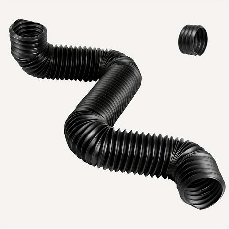 Tuyau d'extension de drainage en PE de 1,3 m avec connecteur rond, diamètre extérieur 100 mm, tuyau d'évacuation des eaux pluviales télescopique, noir (1/5)