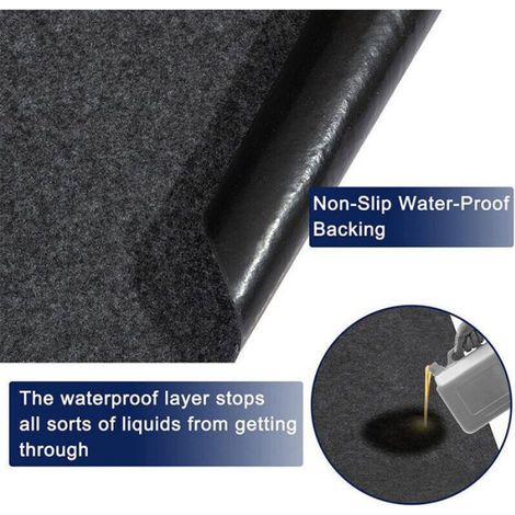 Tapis de cheminée ignifuge - - Antidérapant - 100x150 cm - Tissu polyester PUC - Protège des étincelles (1/4)