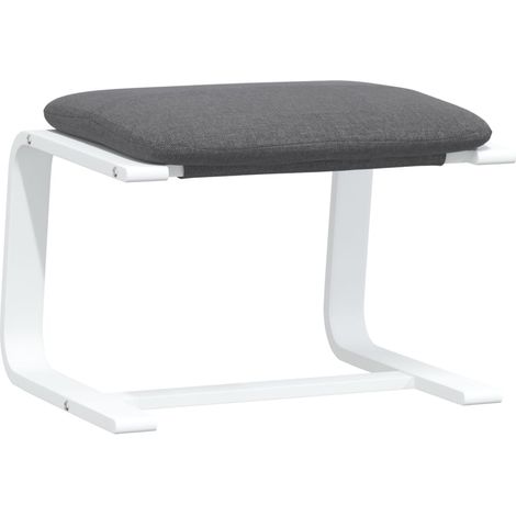 Repose-pied Gris foncé 51x41x40 cm Tissu