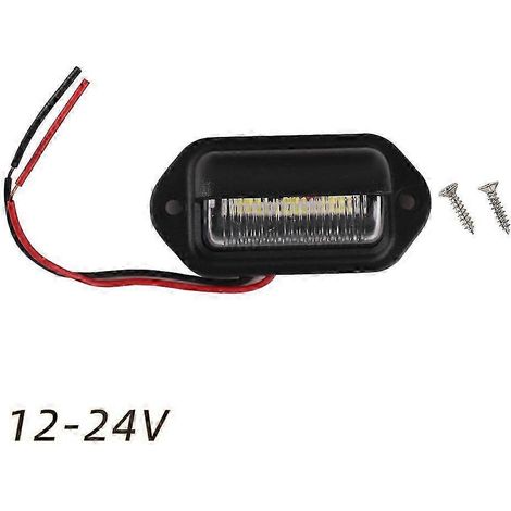 Feux de plaque d'immatriculation universels à 6 LED pour voitures, camions, remorques, motos, fourgonnettes et bateaux (500 lm) (1/5)