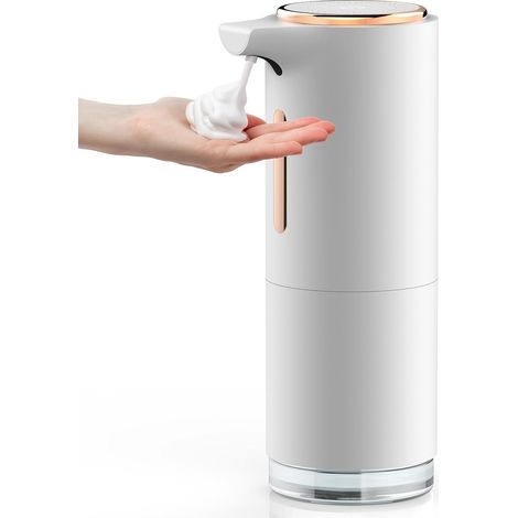 Dispenser di sapone automatico sospeso, ricaricabile, capacità 400 ml, 4 impostazioni regolabili, impermeabile IPX5. (1/5)