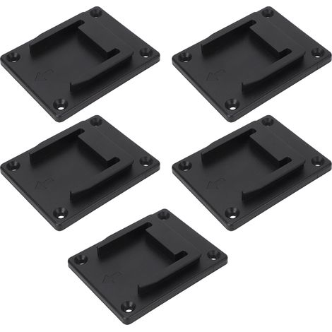 Set aus 5 an der Dockingstation montierbaren Werkzeughaltern aus schwarzem ABS-Kunststoff für 14,4-V- und 18-V-Lithium-Akku-betriebene Werkzeuge (1/5)