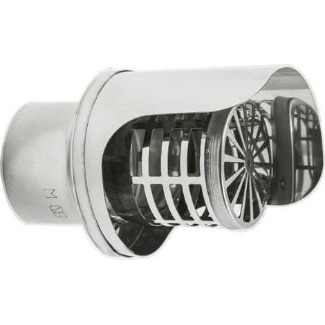 Fumaiolo terminale per tubi pellet innesto m maschio, diametro 100mm (1/3)