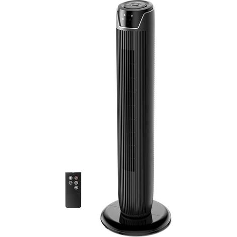 Midea MFZ302M0DK Ventilatore a Colonna 35 W 3 Velocita' Oscillazione Timer Umidificazione Telecomando colore Nero