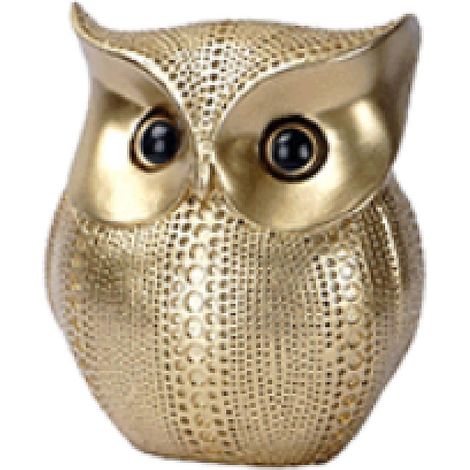ornement Hibou - Or, Dcorations Cratives En Rsine, Dcorations De Jardin Et De Ferme, Dcorations De Table (1/5)