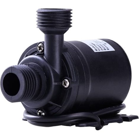 Pompe à eau centrifuge submersible sans balais 12 V CC, filetage mâle, 800 L/h, pour fontaine, bassin, aquarium, panneau solaire (1/5)