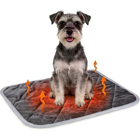 Wärmematte für Hunde, stromlos, rutschfest, 50 x 70 cm, warm, Größe M, Grau (1/5)