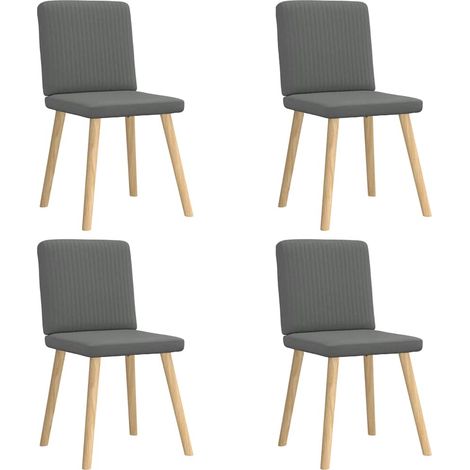 Lot de 4 Chaises à manger,Chaise de cuisine gris foncé tissu CFW74231 (1/5)