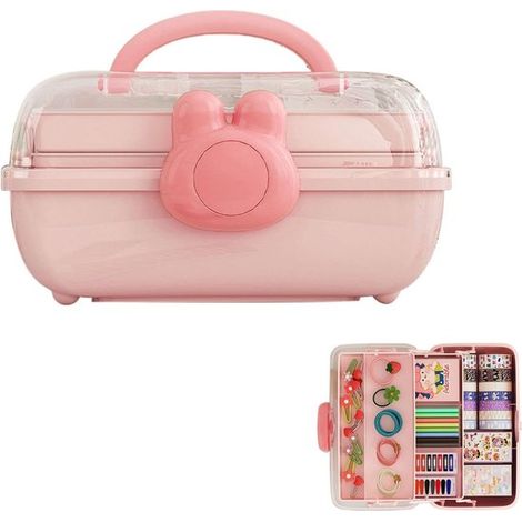 Scatola porta accessori per capelli,organizer perfetto per riporre gioielli,elastici per capelli e accessori (1/5)