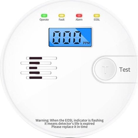 RILEVATORE MONOSSIDO DI CARBONIO A BATTERIA '710053' 3 AA