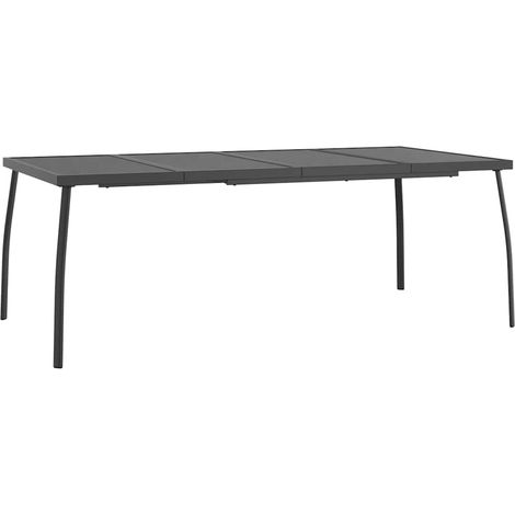 Table de jardin  Table d'extérieur anthracite 200x100x72 cm Treillis d'acier (1/5)
