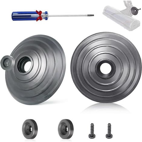 Ruote di ricambio V-Ball per Dyson V6 V7 V8 V10 V12 DC58 DC59 DC62 DC72 DC74 SV10 SSV12 SV20, accessori per spazzola di pulizia a trasmissione diretta 35W 50W, 2 ruote + 2 viti + 2 staffe di montaggio (1/4)