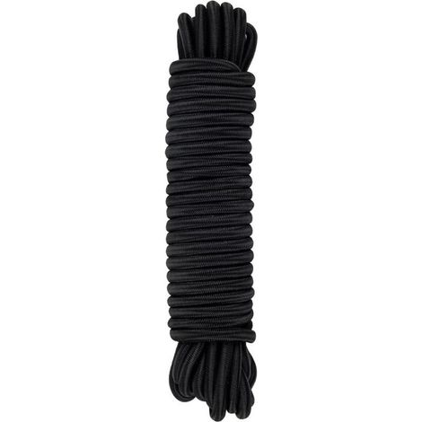 Tendeur Élastique Noir, 8 mm x 10 m, Corde en Polypropylène pour Fixation (1/4)