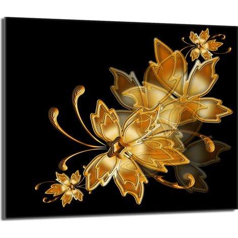 Placa protectora de vidrio para estufa 60x52 Oro (1/5)