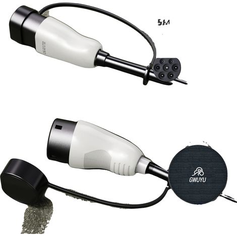 Cable de carga para vehículos eléctricos, conector de doble clavija, carga rápida, 32A-22KW-BAG (1/2)
