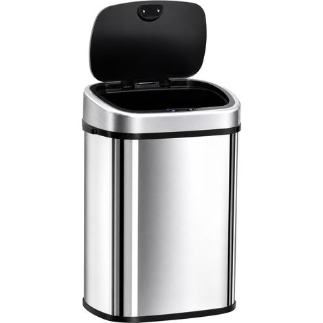 GagaPoubelle automatique a capteur infrarouge 58L en acier et ABS 40.9 x 28.9 x 68 cm (1/5)