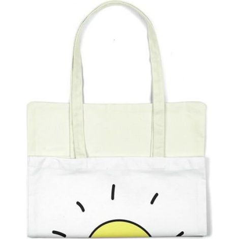 Sac shopping en coton Bonamaison - tote bag réutilisable 34 x 40 cm, anse 30 cm, écologique (1/4)