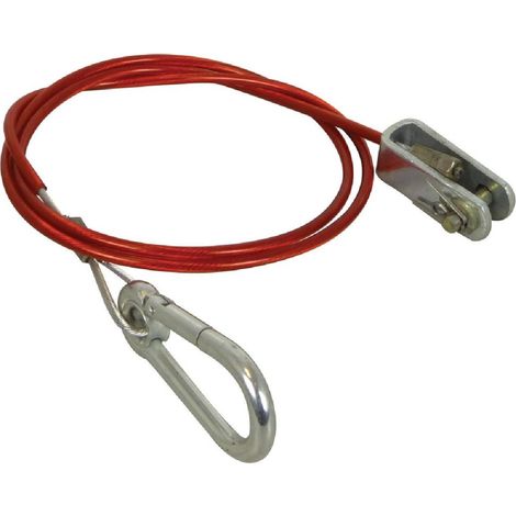 Câble de frein de sécurité pour remorque 100cm – Résistance 1500N/150kg – Mousqueton inclus – Pour remorques et caravanes freinées – Carpoint (1/4)
