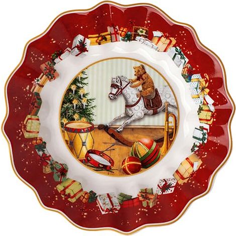 Bol Multicolore, Compatible Micro-Ondes, Coupe sur Pied Petite, Article de Noël Déco Interieur Maison, Décoration Table, Porcelaine (1/4)