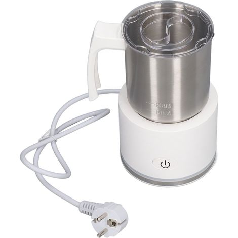 Mousseur à Lait Électrique Silencieux, Automatique pour Café et Chocolat Chaud, Détachable, Blanc, 220‑240V