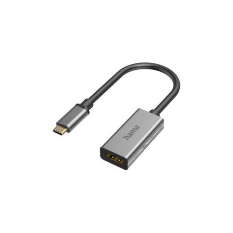 hama Adaptateur vidéo, fiche USB-C - port HDMI™, Ultra-HD 8K@60Hz, alu (00200303)