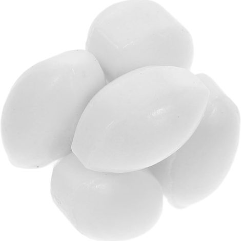 Lot de 6 Bâtonnets Magnétiques en Ptfe Blanc Forme Olive pour Agitateur Magnétique, Haute Tolérance Température, Agitation Uniforme en Laboratoire Réutilisable (1/5)