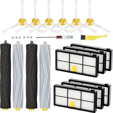Kit d'accessoires pour iRobot Roomba 981 971 960 966 980 985 805 860 870 871 880 890 Pièces de Rechange pour aspirateur Robot 26 Pack extracteurs et Filtre et Brosse latérale (1/4)