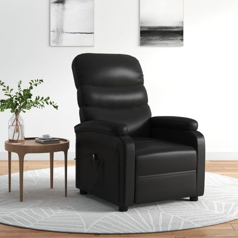 Relaxsessel Elektrisch Schwarz Kunstleder