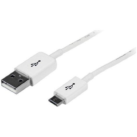 StarTech.com Cable Adaptador 2m USB A Macho a Micro USB B Macho para Teléfono Móvil Smartphone - Blanco (1/5)